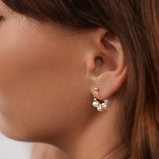 Pendientes de Aro con Perla