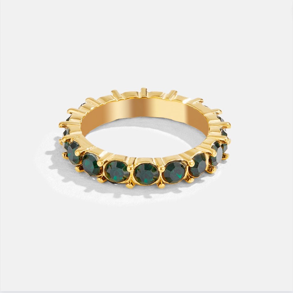 Anillo de Cristal Emerald Beauty 18K