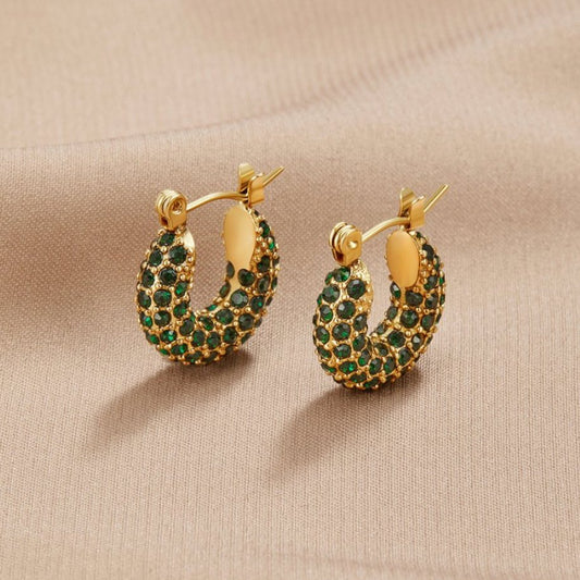 Pendientes de Aro Belleza de Esmeralda