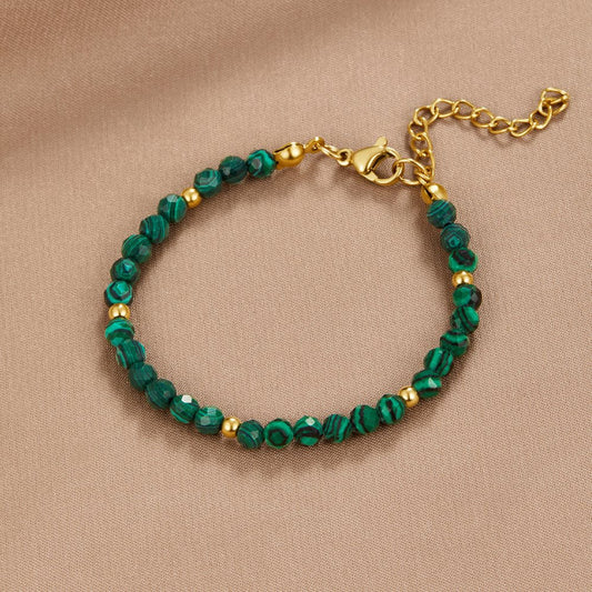 Pulsera de Cuentas Verde Esmeralda