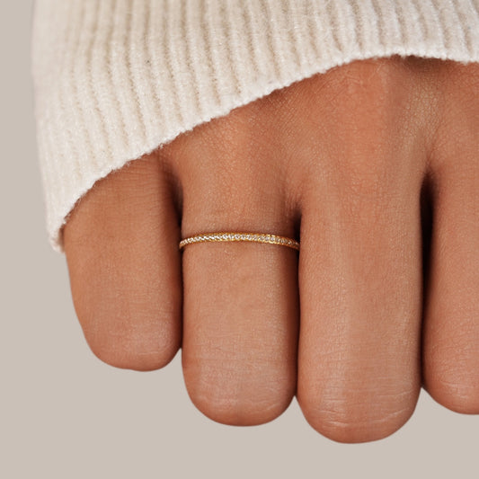 Anillo de Cristal 18K Eternidad