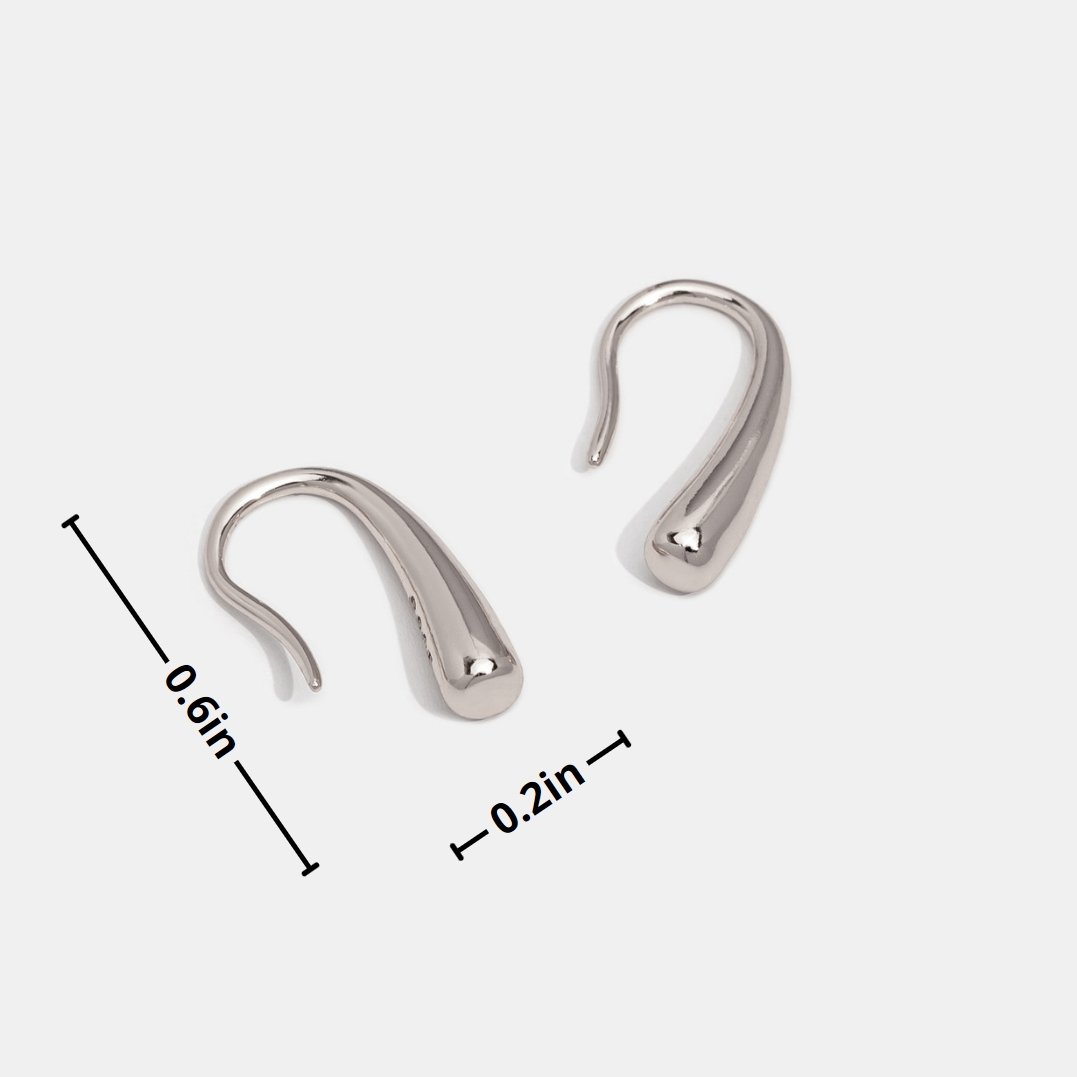 Pendientes de Gota de Agua de Plata