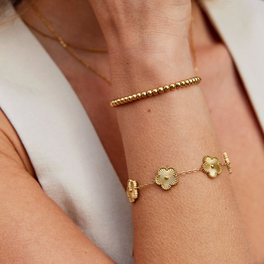 Pulsera de Trébol Dorada