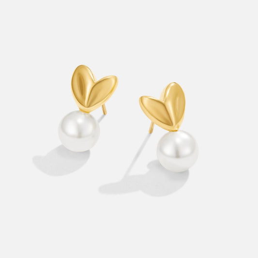 Pendientes de Corazón y Perla