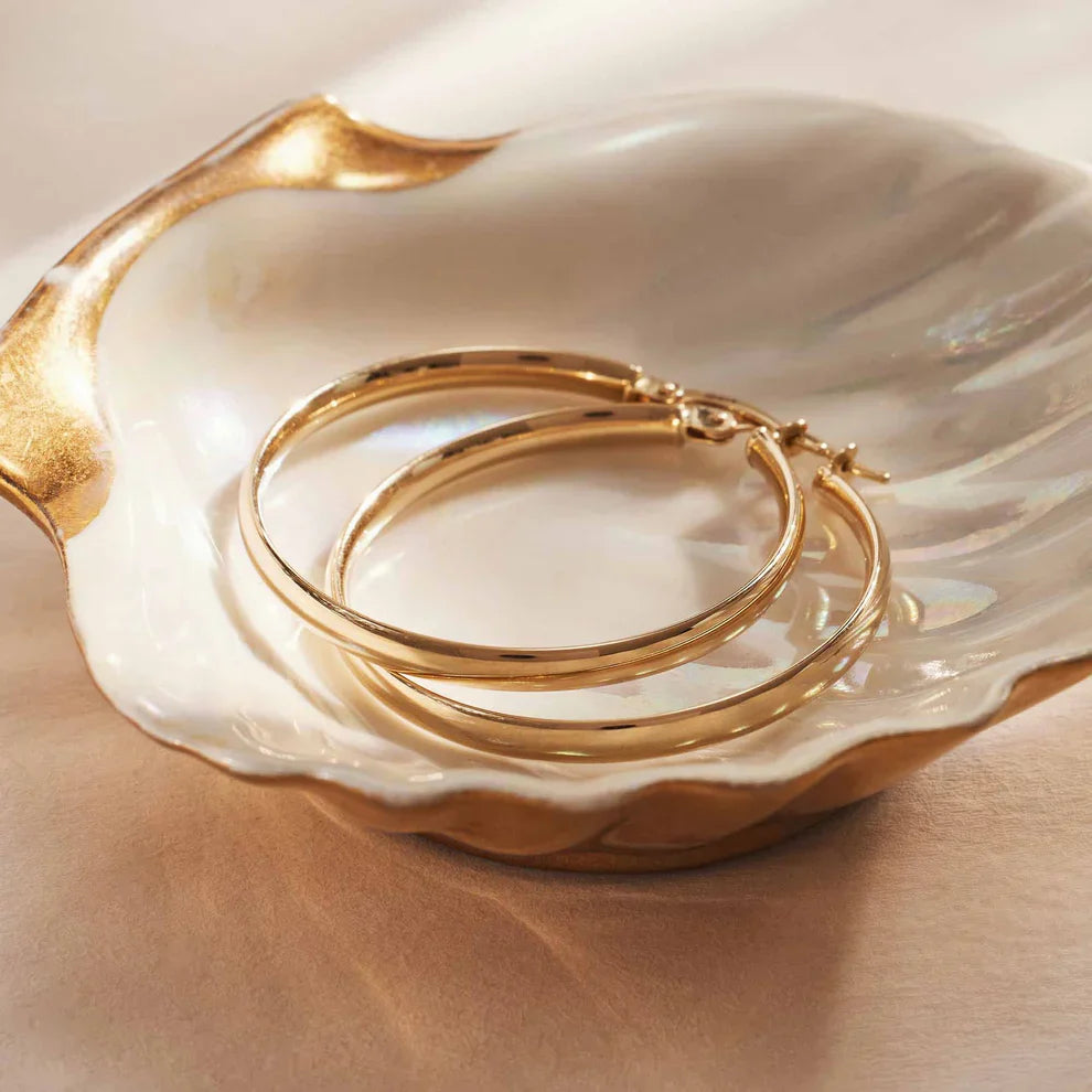 Aretes Noa | Oro Blanco