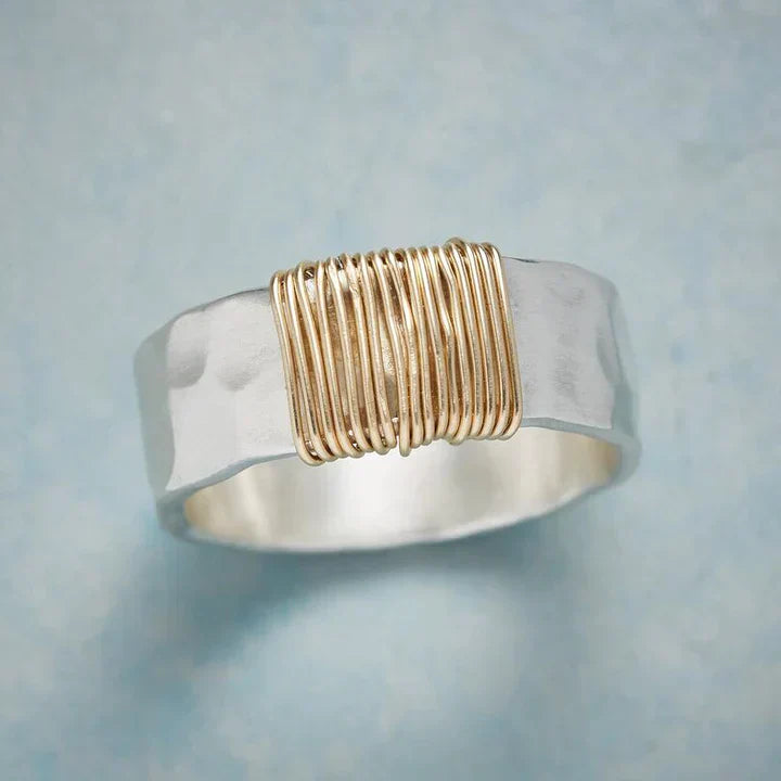 Anillo Vintage de Oro y Plata