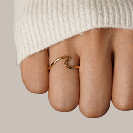 Anillo Ola Dorado