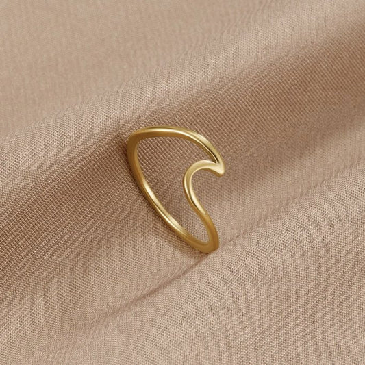 Anillo Ola Dorado