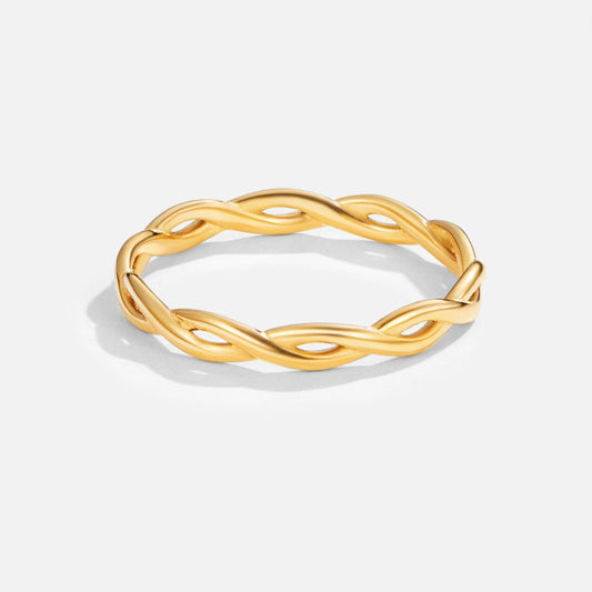 Anillo Torcido Infinito de Oro de 18K