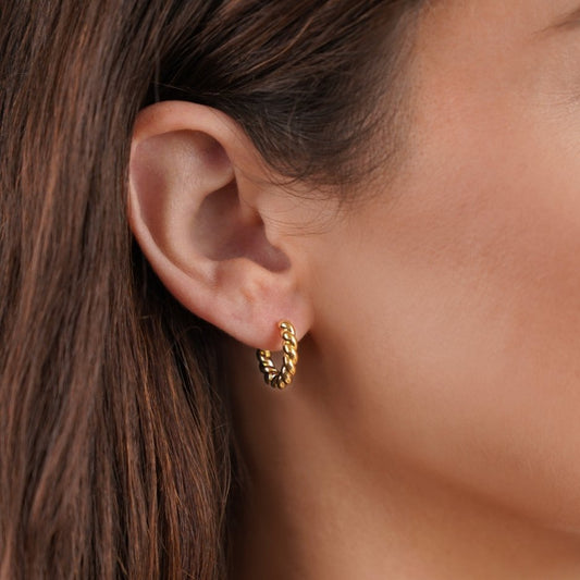 Pendientes de Oro con Giro