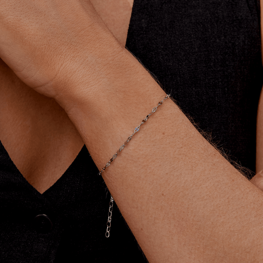 Pulsera de Cadena Plateada