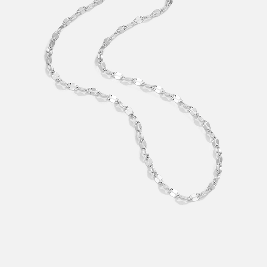 Collar de Cadena Plateada