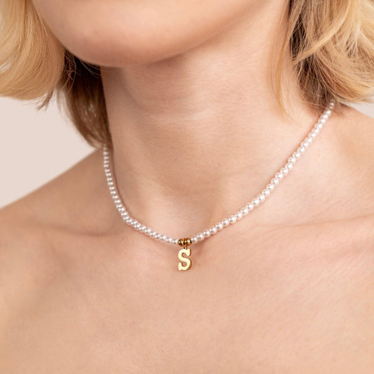 Collar de Perlas con Letra