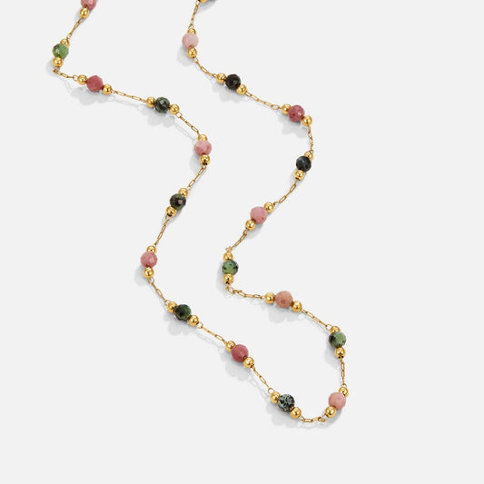 Collar de Piedra con Cuentas de Primavera