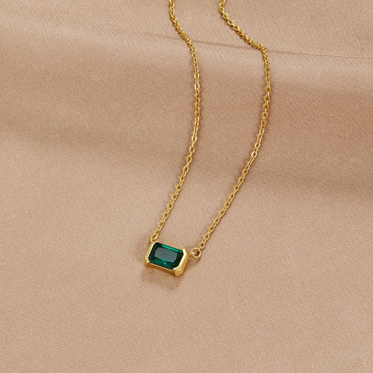 Collar de Esmeralda Verde