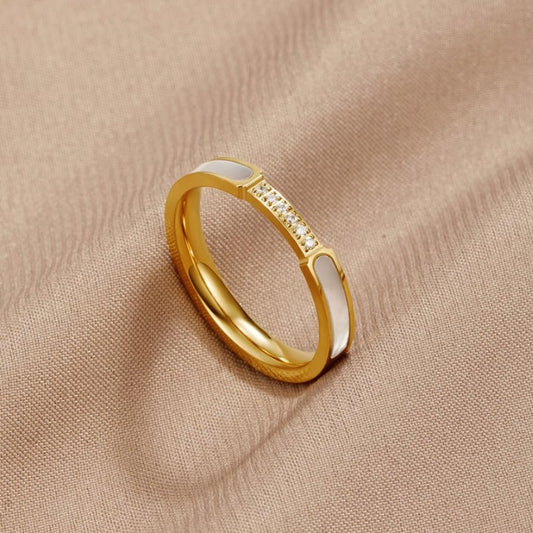 Anillo de Nácar y Cristal