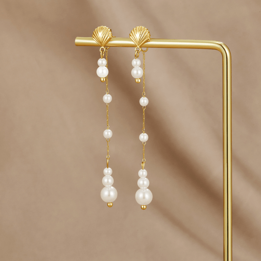 Pendientes de Borla con Perla