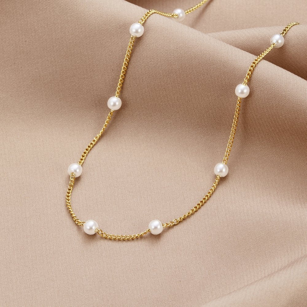 Collar de Perlas y Oro de 18K