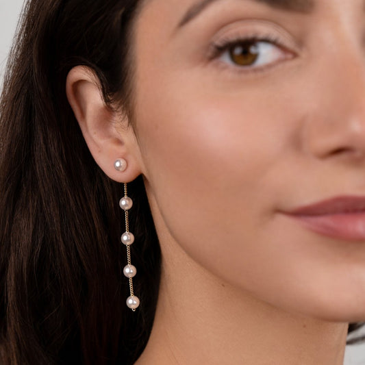 Pendientes Colgantes de Perla
