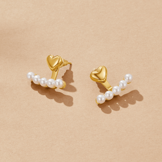 Pendientes Romance de Corazón y Perla
