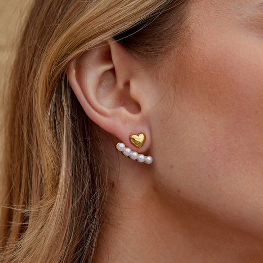 Pendientes Romance de Corazón y Perla