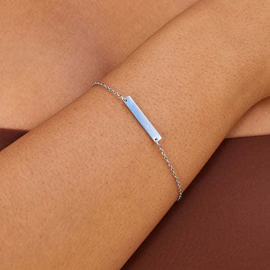 Pulsera de Barra Plateada