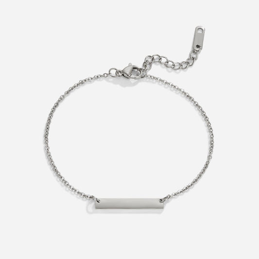 Pulsera de Barra Plateada