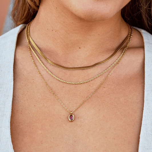 Collar de Cristal Rojo