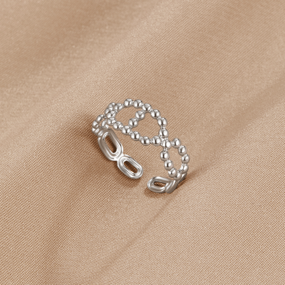Anillo de Cadena Plateada
