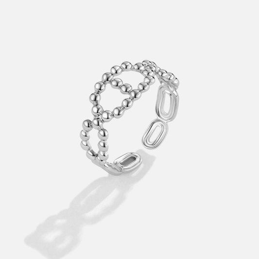 Anillo de Cadena Plateada