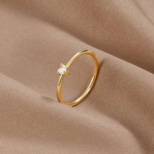 Anillo de Corazón de Cristal "Pequeño Amor"