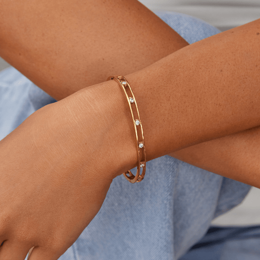 Brazalete de Cristal y Oro