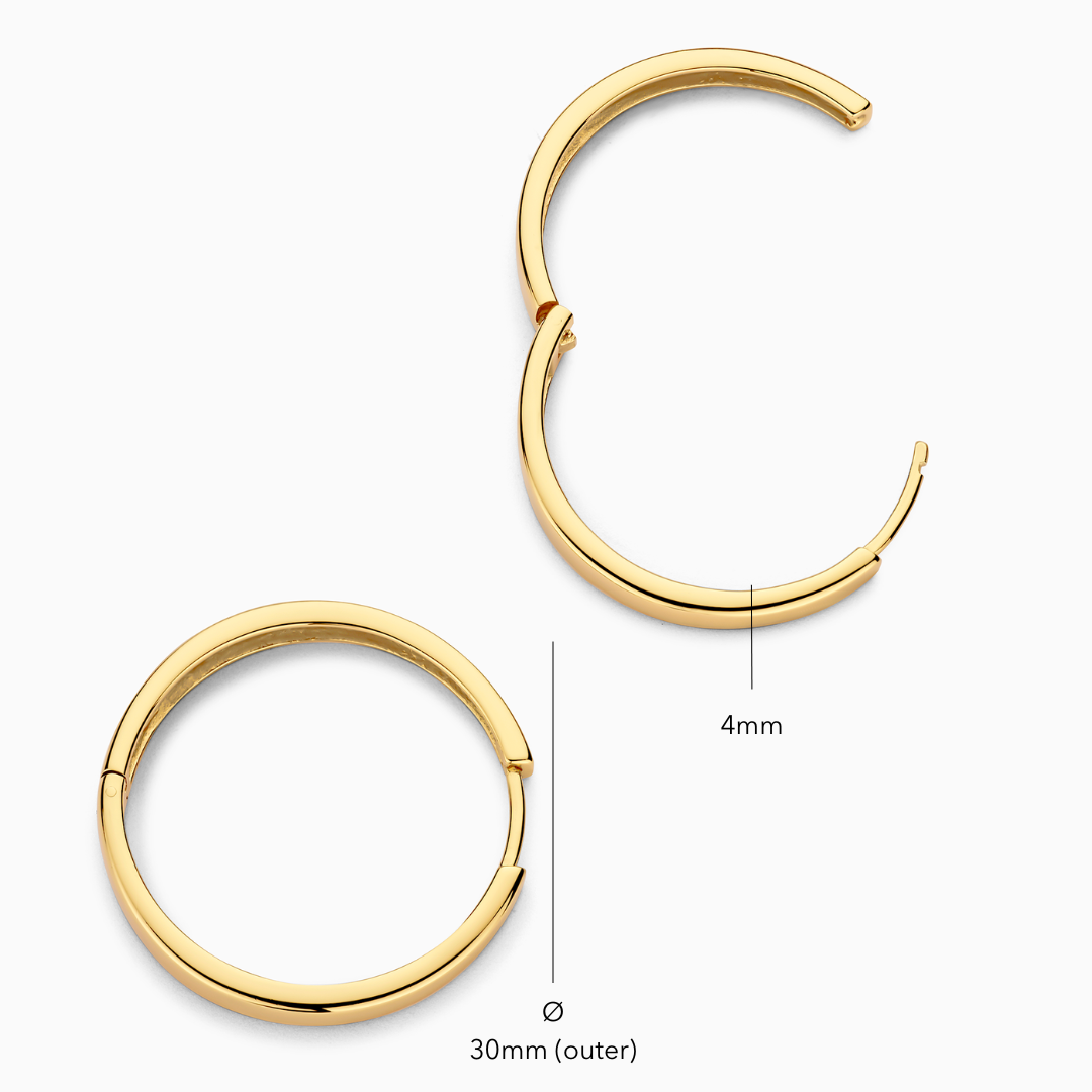Aros Statement Gia | Oro Blanco