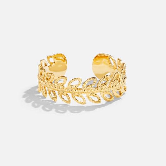 Anillo de Hoja Flor de Verano