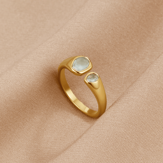 Anillo Envolvente Vintage de Aguamarina