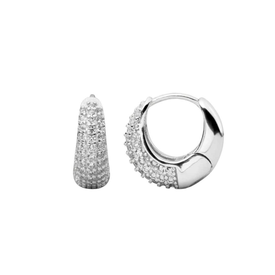 Aros Mini Lila | Oro Blanco