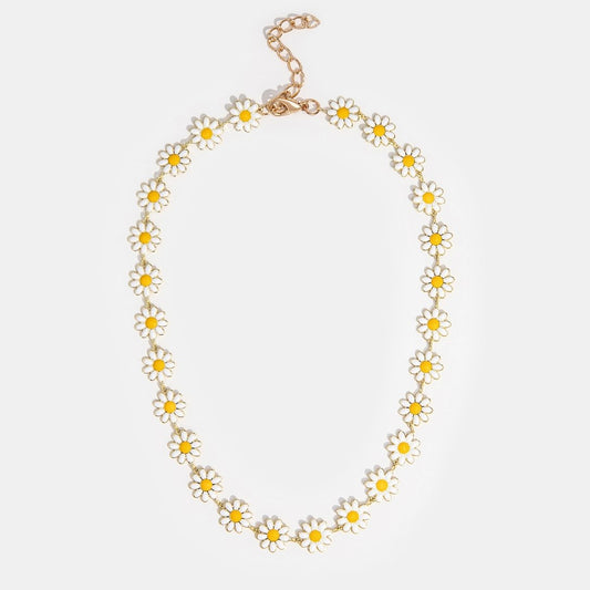 Collar de Flor Margarita Blanca