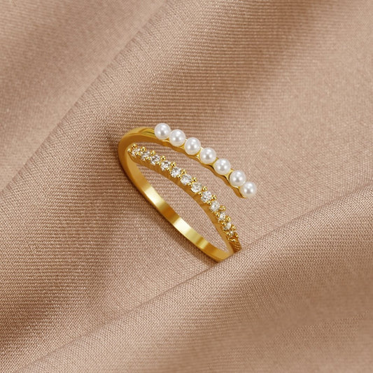 Anillo de Perla y Cristal